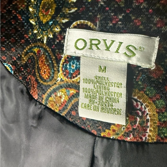 Vintage 80s ORVIS Paisley Printed Vest Size Medium - Picture 3 of 6